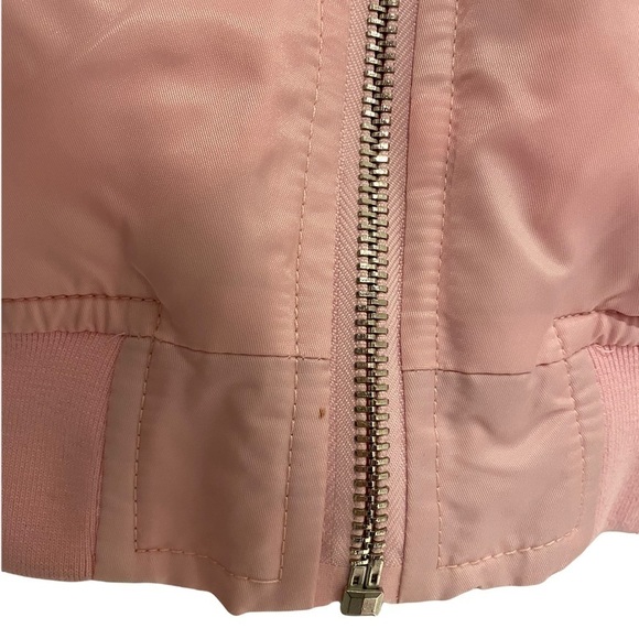 UP AND AWAY Pink bomber flight jacket with patches - Picture 8 of 8